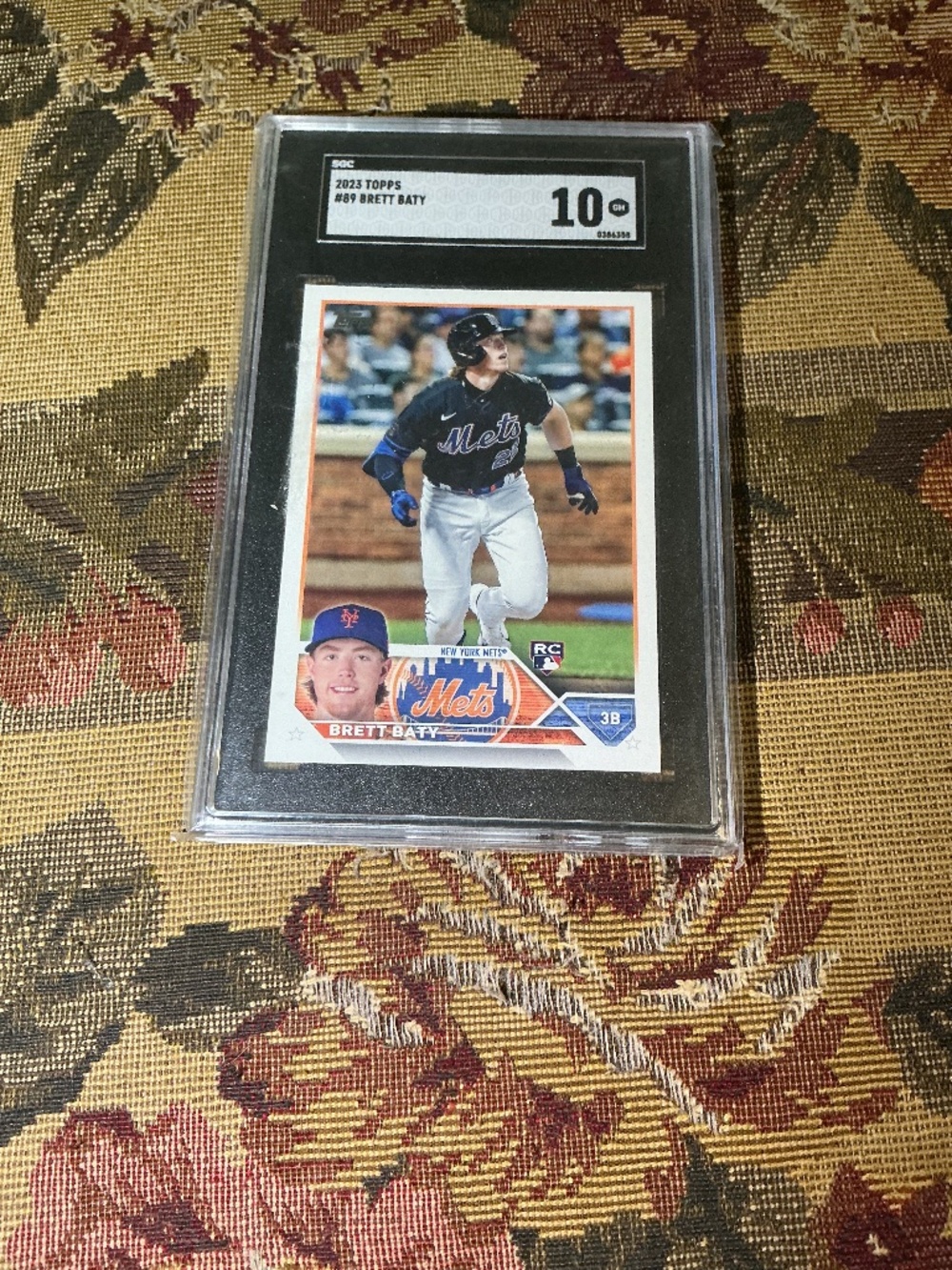 #89 Brett Baty 2023 Topps Graded MLB Rookie Card SGC 10